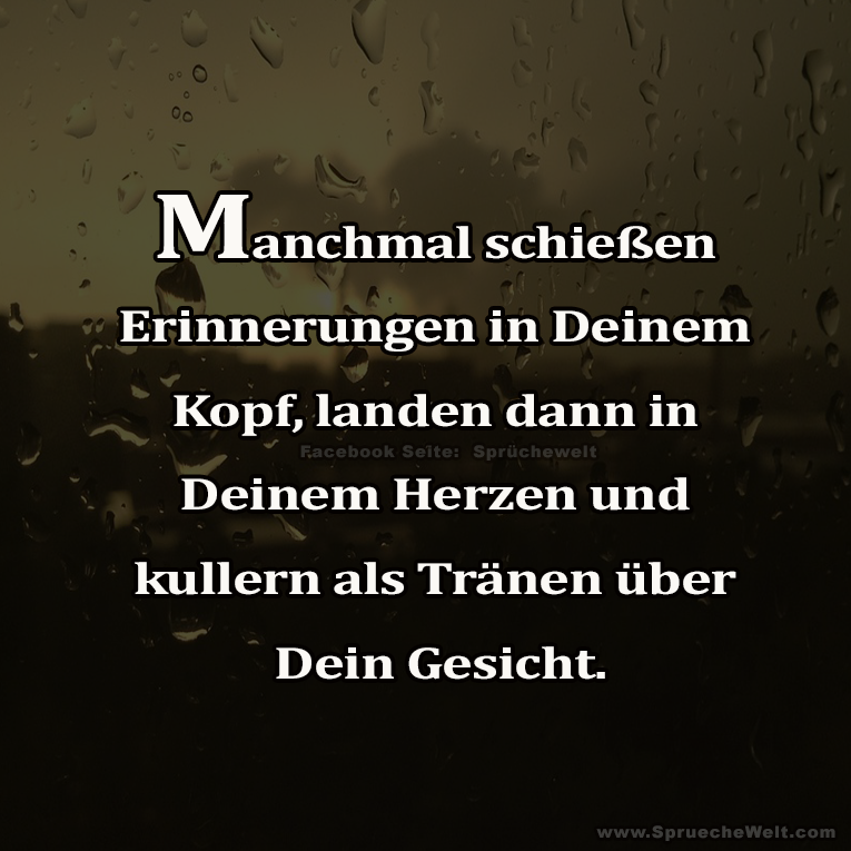 Manchmal schiessen Erinnerungen