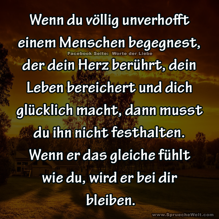 Wenn du voellig unverhofft einem Menschen begegnest