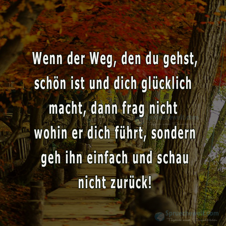 Wenn der Weg, den du gehst,