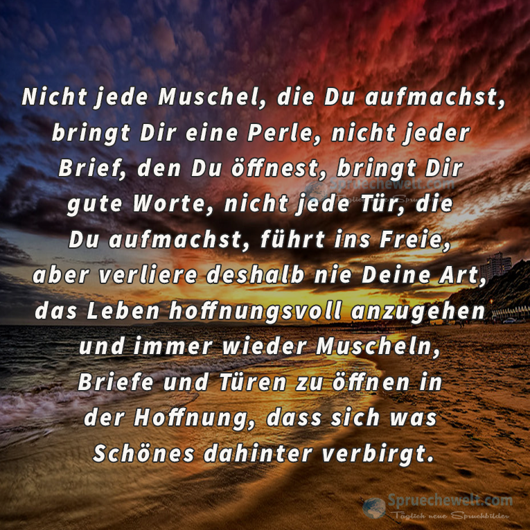 Nicht jede Muschel, die Du aufmachst