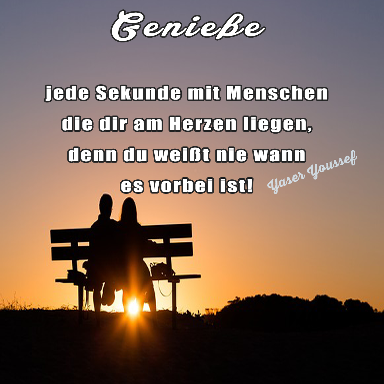 Geniesse jede Sekunde mit Menschen