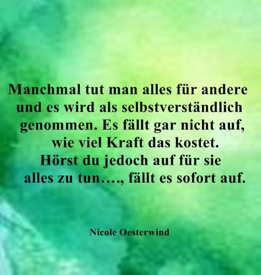 Manchmal tut man alles fuer andere